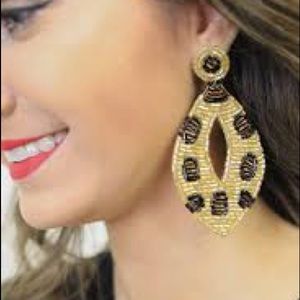 Brand new never worn leopard earrings